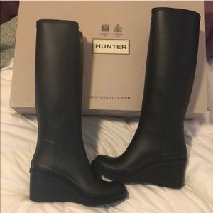 ❤️Hunter Boots with wedge heel